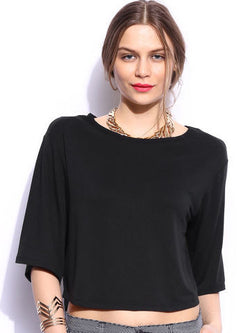 New Look Women Black Crop Top